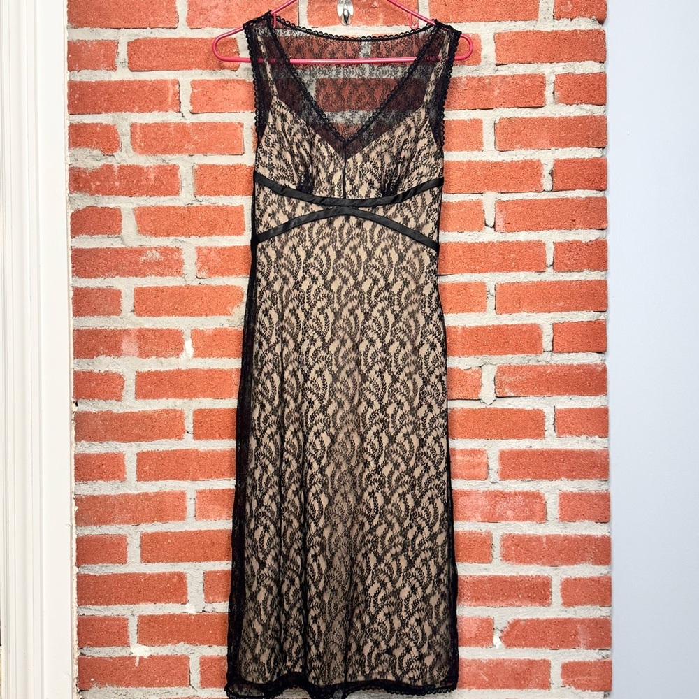 Express Women’s Lace Black Sleeveless Long Dress